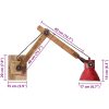 Vägglampa 25 W nött röd 96x15x20 cm E27 vidaXL 96 x 15 x 20 cm – miniatyr 10