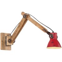 Vägglampa 25 W nött röd 96x15x20 cm E27 vidaXL
