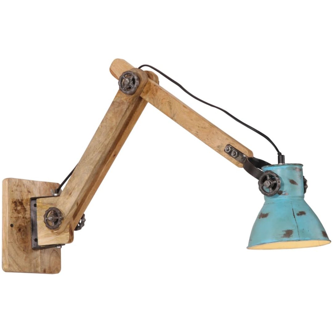 Vägglampa 25 W sliten blå 96x15x20 cm E27 vidaXL 96 x 15 x 20 cm
