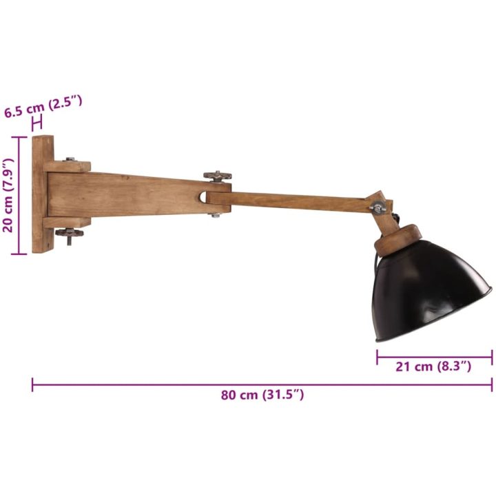 Vägglampa 25 W svart E27 vidaXL – bild 10