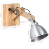 Vägglampa E27 silver massivt mangoträ och järn vidaXL – miniatyr 7