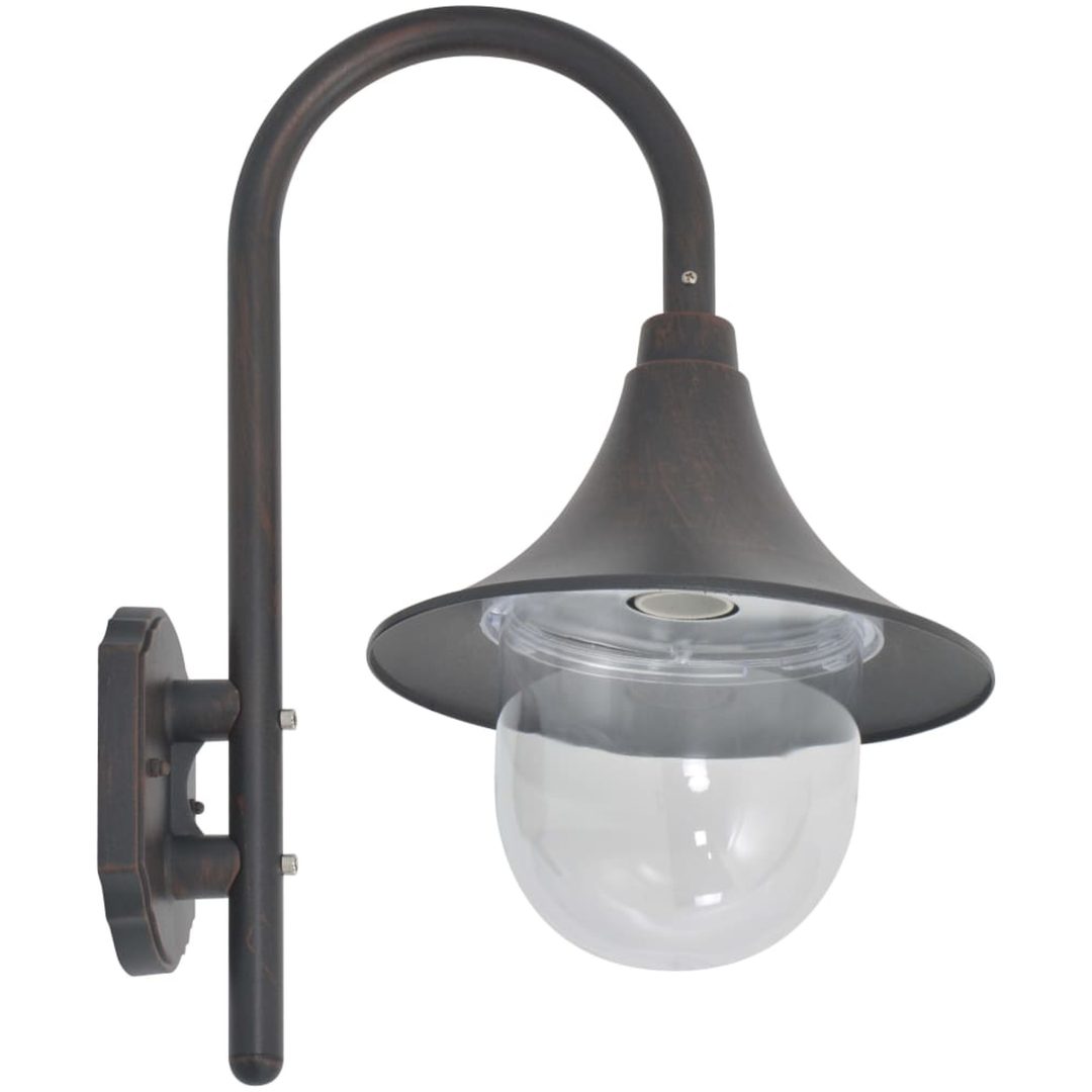 Vägglampa för trädgård E27 42 cm aluminium brons vidaXL – bild 3