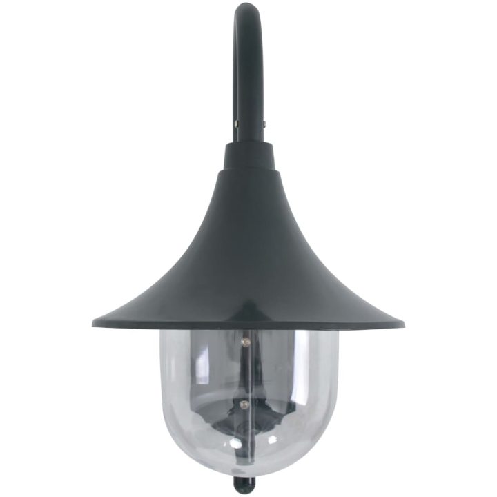 Vägglampa för trädgård E27 42 cm aluminium mörkgrön vidaXL – bild 3