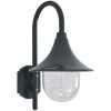 Vägglampa för trädgård E27 42 cm aluminium mörkgrön vidaXL – miniatyr 1