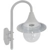 Vägglampa för trädgård E27 42 cm aluminium vit vidaXL – miniatyr 3