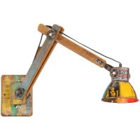 Vägglampa industriell stil flerfärgad rund E27 vidaXL