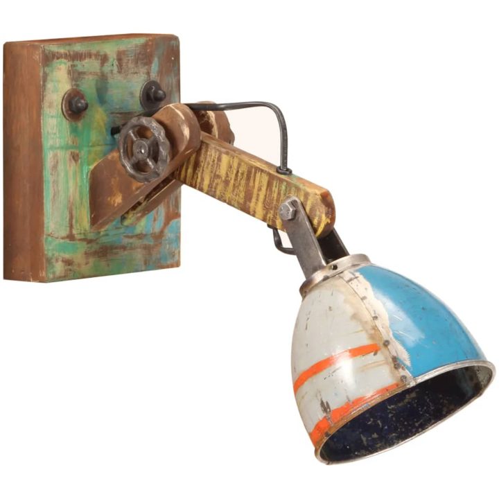 Vägglampa industriell stil flerfärgad rund E27 vidaXL 18 x 18 x 43 cm – bild 2