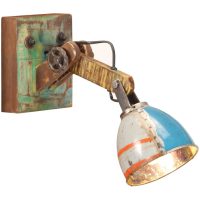 Vägglampa industriell stil flerfärgad rund E27 vidaXL
