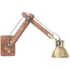 Vägglampa industriell stil mässing rund E27 vidaXL – miniatyr 2