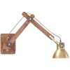 Vägglampa industriell stil mässing rund E27 vidaXL – miniatyr 4