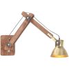 Vägglampa industriell stil mässing rund E27 vidaXL – miniatyr 1