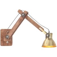 Vägglampa industriell stil mässing rund E27 vidaXL