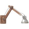 Vägglampa industriell stil silver rund E27 vidaXL – miniatyr 2