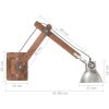 Vägglampa industriell stil silver rund E27 vidaXL – miniatyr 11