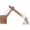 Vägglampa industriell stil silver rund E27 vidaXL – miniatyr 4