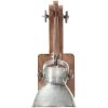 Vägglampa industriell stil silver rund E27 vidaXL – miniatyr 5