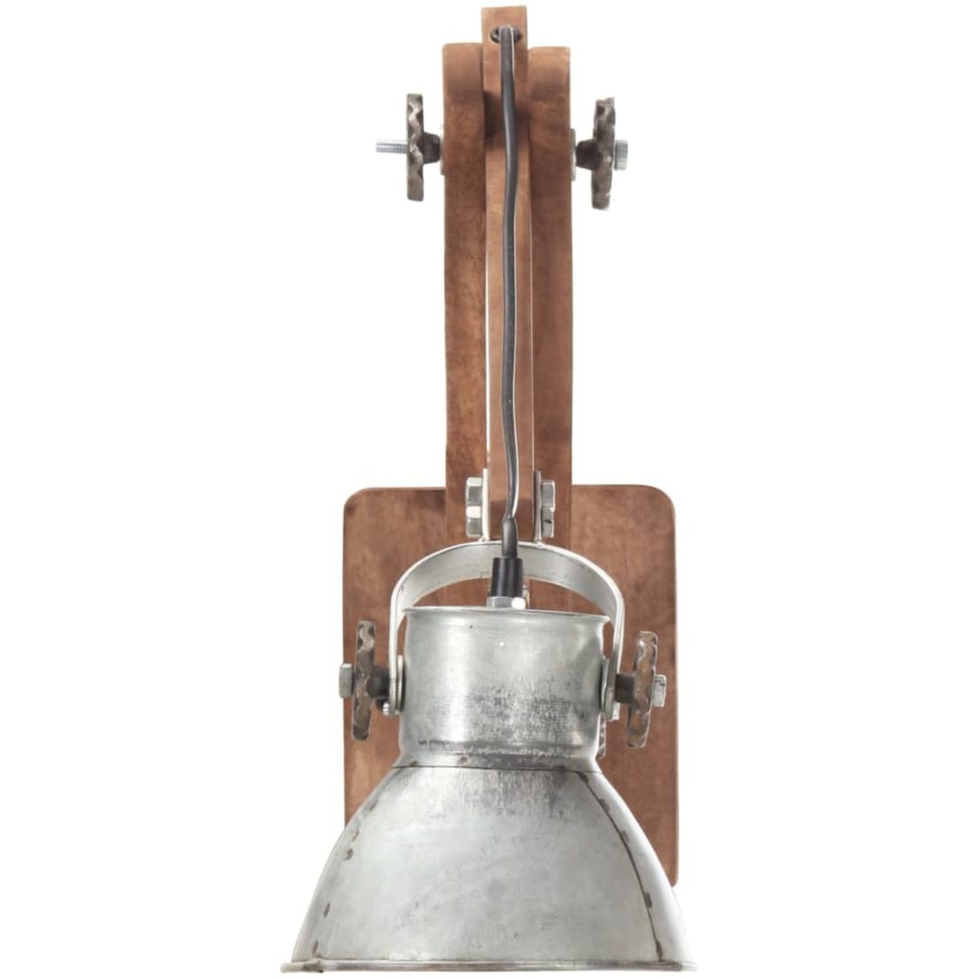 Vägglampa industriell stil silver rund E27 vidaXL – bild 5