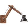Vägglampa industriell stil svart rund E27 vidaXL – miniatyr 2