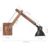 Vägglampa industriell stil svart rund E27 vidaXL – miniatyr 11