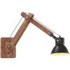 Vägglampa industriell stil svart rund E27 vidaXL – miniatyr 1