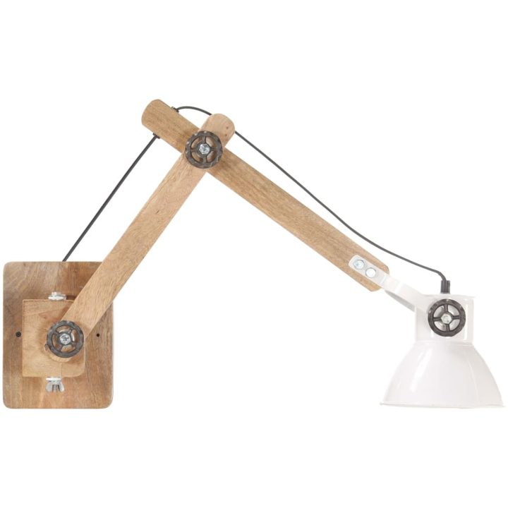 Vägglampa industriell stil vit rund E27 vidaXL – bild 4
