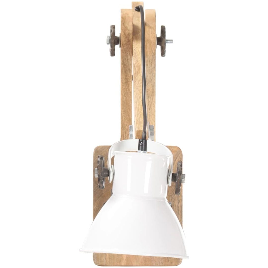 Vägglampa industriell stil vit rund E27 vidaXL – bild 5
