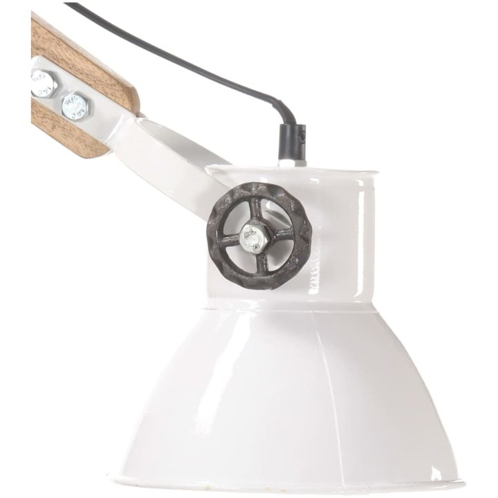 Vägglampa industriell stil vit rund E27 vidaXL – bild 6