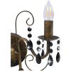 Vägglampa med pärlor antik svart 2 x E14-glödlampor vidaXL – miniatyr 5