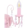 Vägglampa med pärlor rosa 2 x E14-lampor vidaXL – miniatyr 5