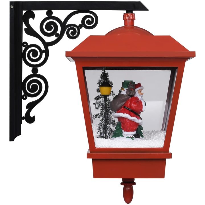 Vägglykta med lampa och jultomte röd 40x27x45 cm vidaXL – bild 3