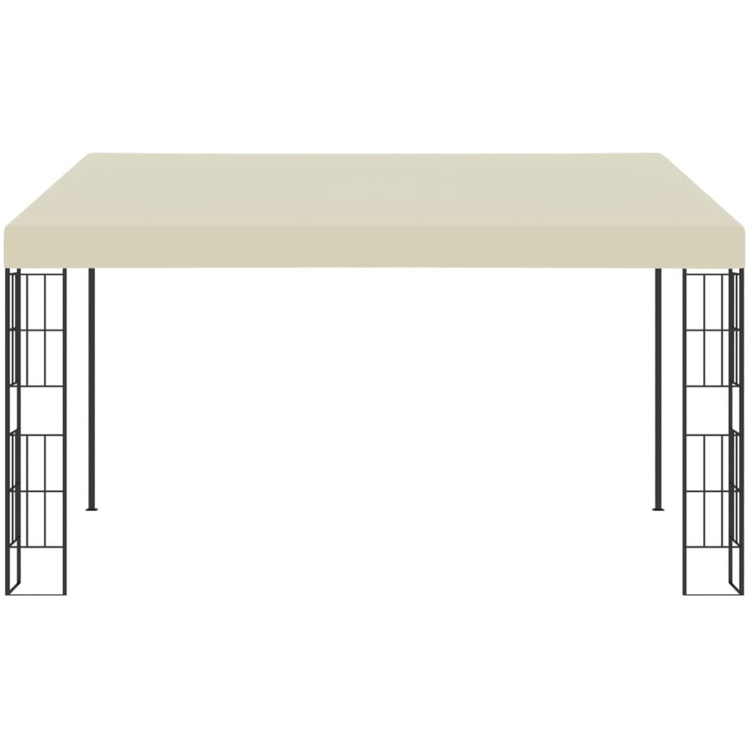 Väggmonterad paviljong gräddvit tyg vidaXL 3 x 4 m – bild 2