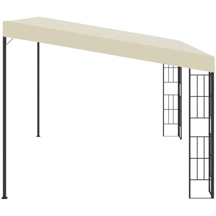 Väggmonterad paviljong gräddvit tyg vidaXL 3 x 4 m – bild 3