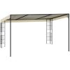 Väggmonterad paviljong gräddvit tyg vidaXL 3 x 4 m – miniatyr 4