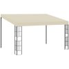 Väggmonterad paviljong gräddvit tyg vidaXL 3 x 4 m – miniatyr 1