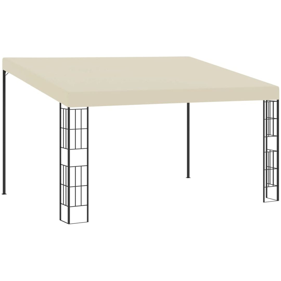 Väggmonterad paviljong gräddvit tyg vidaXL 3 x 4 m