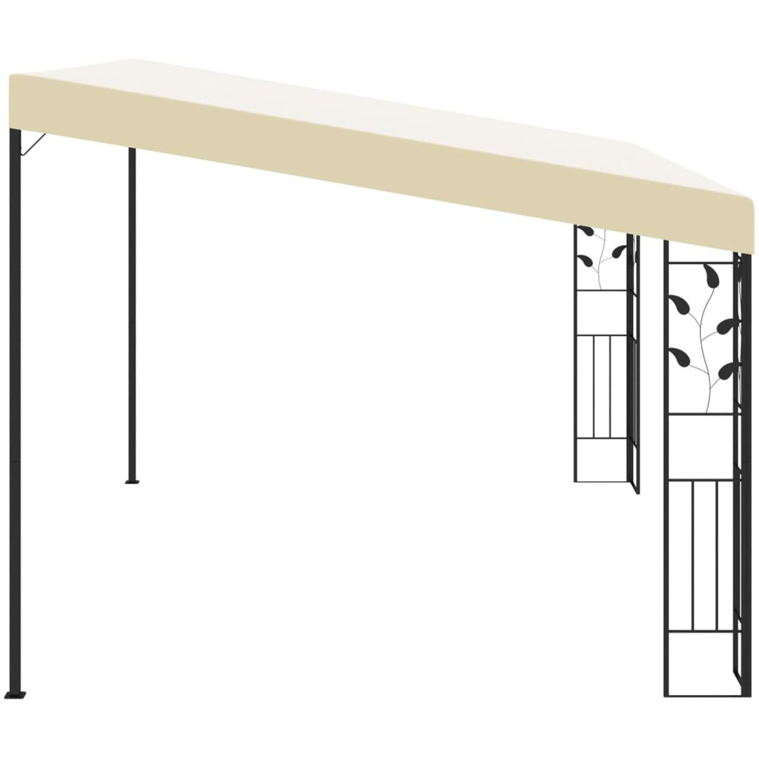Väggmonterad paviljong gräddvit vidaXL 4 x 3 x 2.5 m – bild 4
