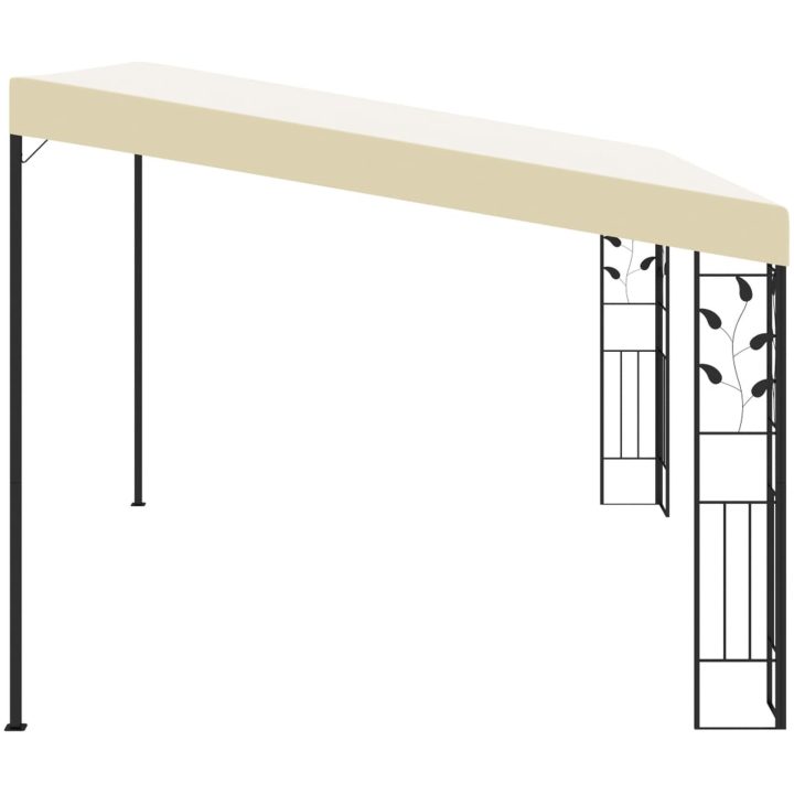 Väggmonterad paviljong gräddvit vidaXL 4 x 3 x 2.5 m – bild 4