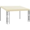 Väggmonterad paviljong gräddvit vidaXL 4 x 3 x 2.5 m – miniatyr 1