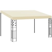 Väggmonterad paviljong gräddvit vidaXL
