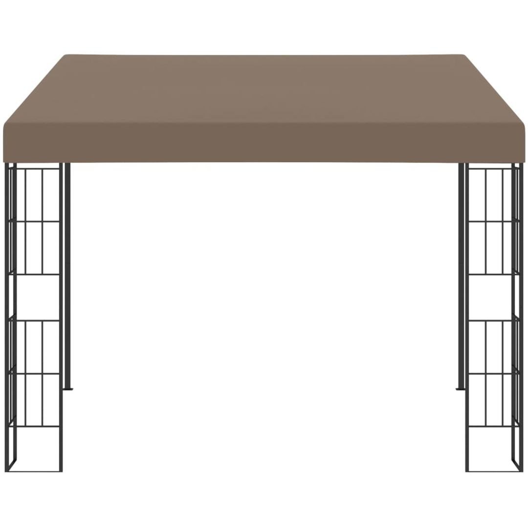Väggmonterad paviljong taupe tyg vidaXL 3 x 3 m – bild 2