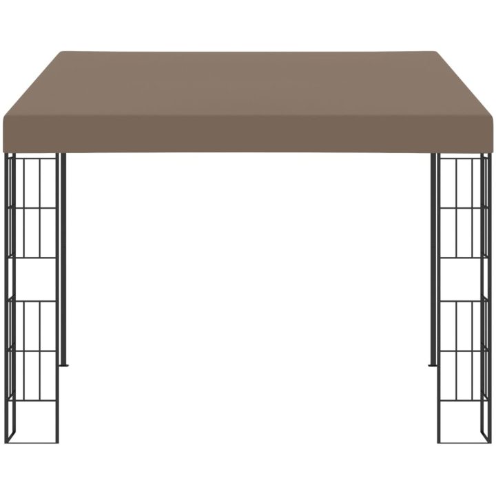 Väggmonterad paviljong taupe tyg vidaXL 3 x 3 m – bild 2