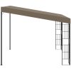 Väggmonterad paviljong taupe tyg vidaXL 3 x 3 m – miniatyr 3