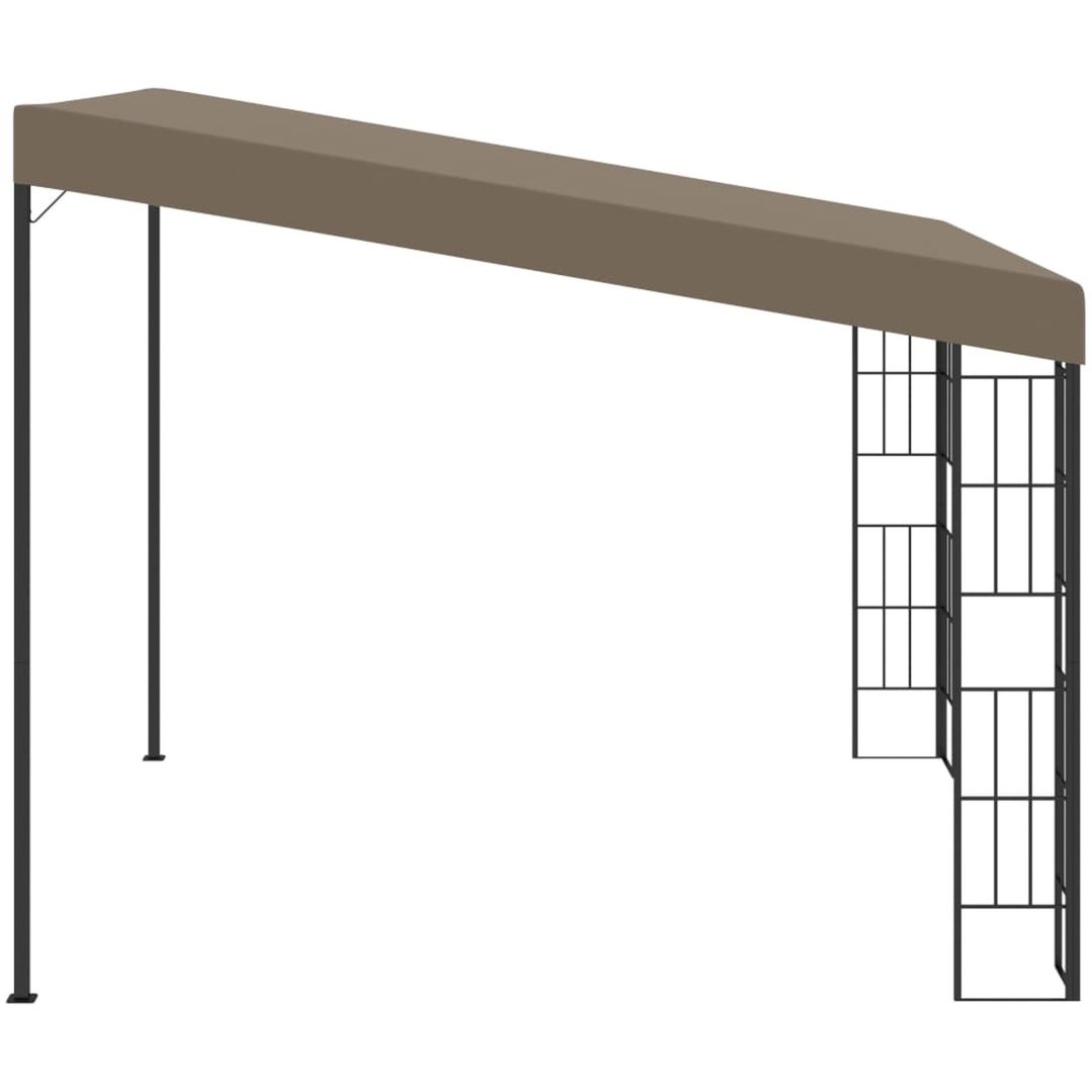 Väggmonterad paviljong taupe tyg vidaXL 3 x 3 m – bild 3