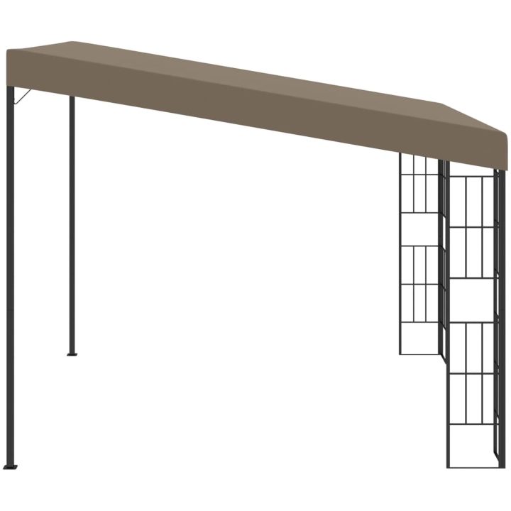 Väggmonterad paviljong taupe tyg vidaXL 3 x 3 m – bild 3