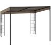 Väggmonterad paviljong taupe tyg vidaXL 3 x 3 m – miniatyr 4
