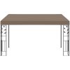 Väggmonterad paviljong taupe vidaXL 4 x 3 x 2.5 m – miniatyr 2