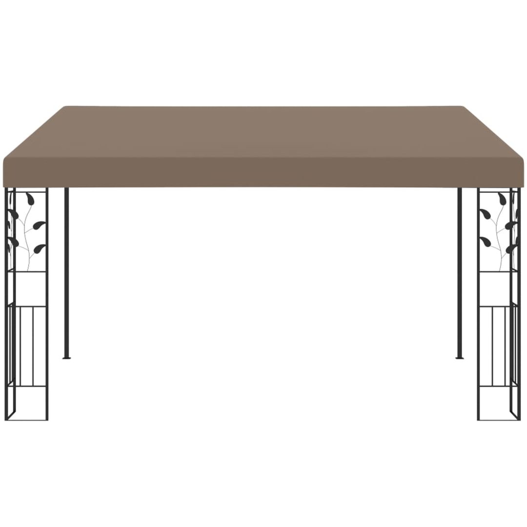 Väggmonterad paviljong taupe vidaXL 4 x 3 x 2.5 m – bild 2