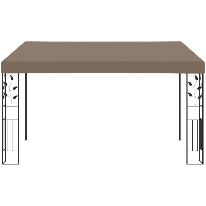 Väggmonterad paviljong taupe vidaXL 4 x 3 x 2.5 m – bild 2