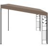 Väggmonterad paviljong taupe vidaXL 4 x 3 x 2.5 m – miniatyr 3