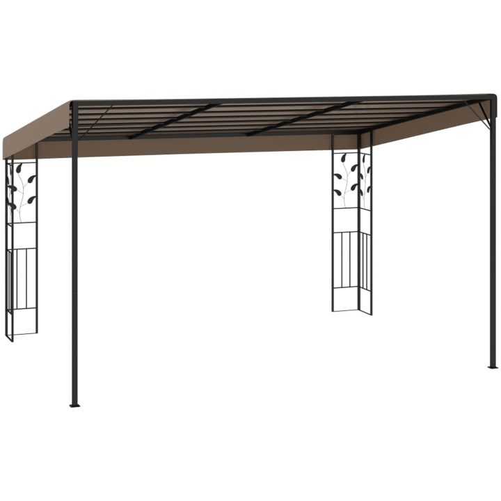 Väggmonterad paviljong taupe vidaXL 4 x 3 x 2.5 m – bild 4